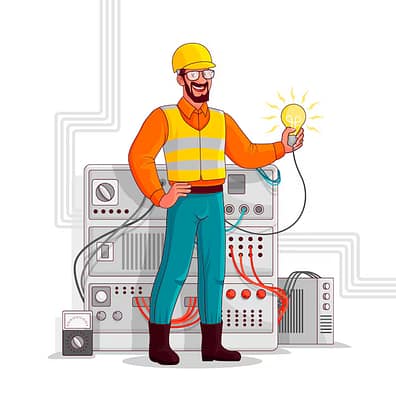 hand-drawn-electrician-cartoon-illustration_23-2151046712 (2) كهربائي